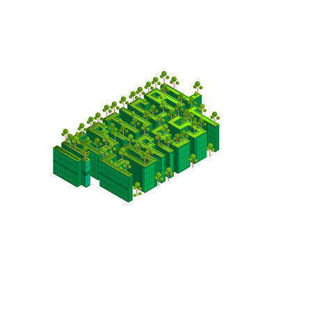 Typography design of Vertical Forest in eps vectorのイラスト素材