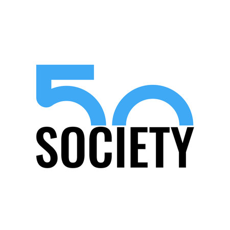 Society 5.0 icon. Human-centered association. Sustainable, inclusive system.Isolated vector...