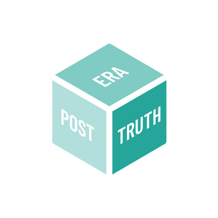 Illustration for Post Truth Concept. Fact and Fake. Vector Fileのイラスト素材