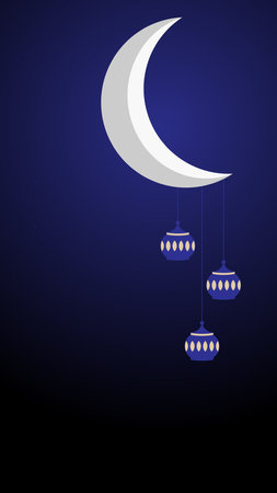 Islamic background template for social media story template with copy space area in eps formatのイラスト素材