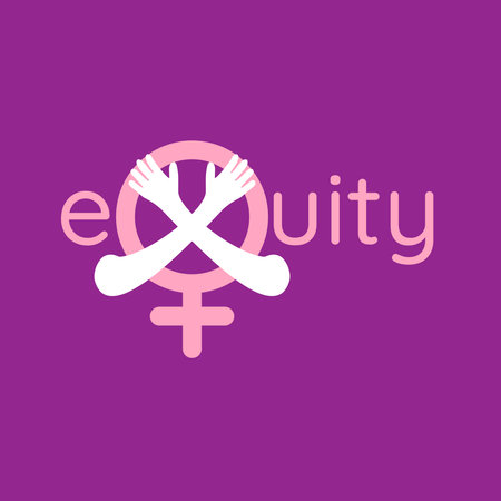 Design for international women's day with embrace equity theme in eps vector fileのイラスト素材