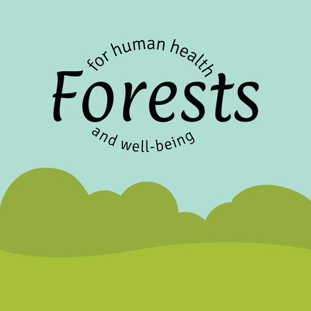 Design for celebrating international forest day with healthy forest for healthy people theme. vectorのイラスト素材