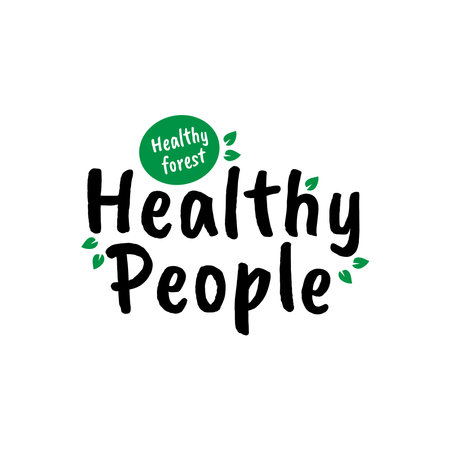 Design for celebrating international forest day with healthy forest for healthy people themeのイラスト素材