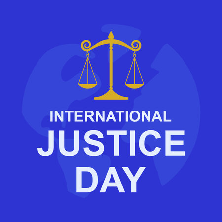 illustration design for celebrating world day for international justiceのイラスト素材