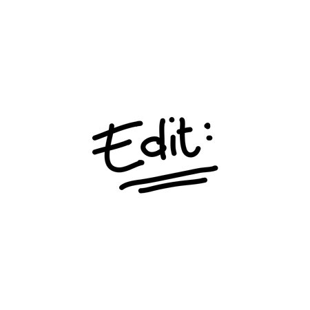 simple of Edit text for correction or revise or grading note. vectorのイラスト素材