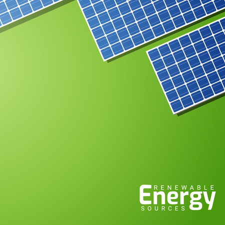 design about solar panel energy illustration, renewable energy resourcesのイラスト素材