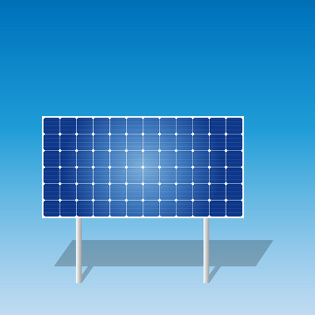 design about solar panel energy illustration, renewable energy resourcesのイラスト素材