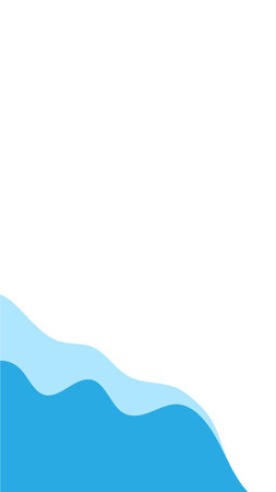 blue doodle wave for story background. vectorのイラスト素材