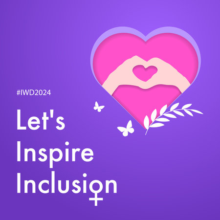 International Women's Day 8 March with inspire inclusion themeのイラスト素材