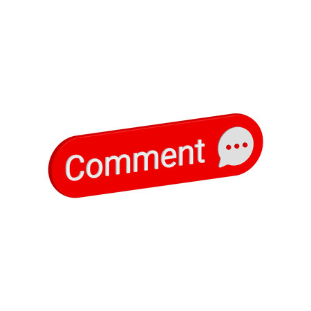 A minimalist and stylish comment button design, essential for content creators and users to encourage interaction and feedback seamlesslyのイラスト素材