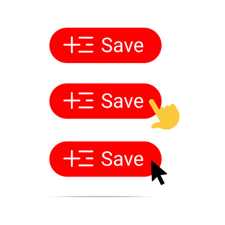 A minimalist and modern save button design, ideal for content creators and users looking to bookmark and organize content effortlesslyのイラスト素材