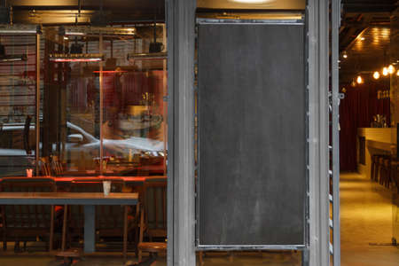 Empty black board ( cafe menu board)