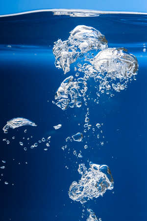 Underwater with bubblesの写真素材