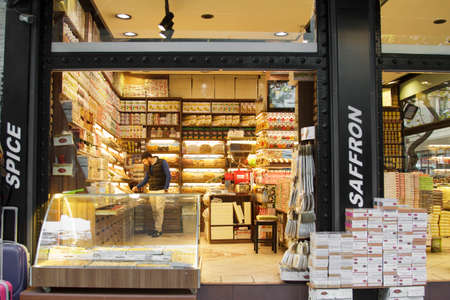 Istanbul, Turkey - November 20, 2015 : Turkish Delight shop in Taksim,Istanbulのeditorial素材