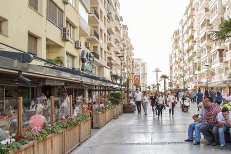 Izmir, Turkey - April 20, 2016:The cyprus martyrdom street is one of the important sightseeing and entertainment centers of Izmir.のeditorial素材