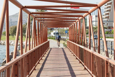 Izmir, Turkey - April 21, 2016:The use of bicycles is quite common among the Izmir people. Especially, the coastal bicycle route is liked and used by tourists.のeditorial素材