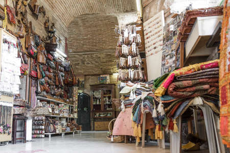 Izmir, Turkey - April 20, 2016: Agha of girls bazaar is an old market where many tourist goods and gifts are sold.のeditorial素材