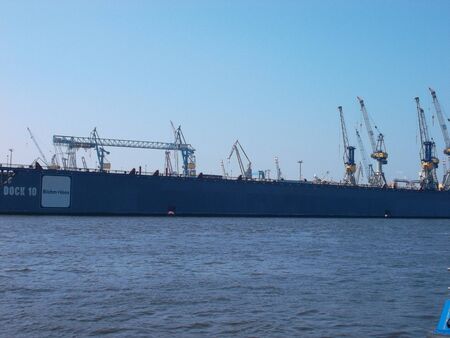 A large ship in a body of waterundefinedの写真素材
