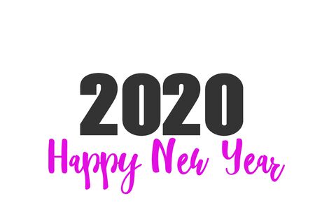 Happy new year 2020 design template. Design for calendar, greeting cards or print. Vector...