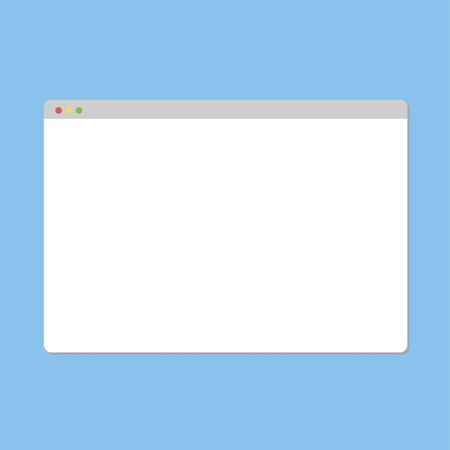 Simple Browser window on blue background. Vector illustrationのイラスト素材