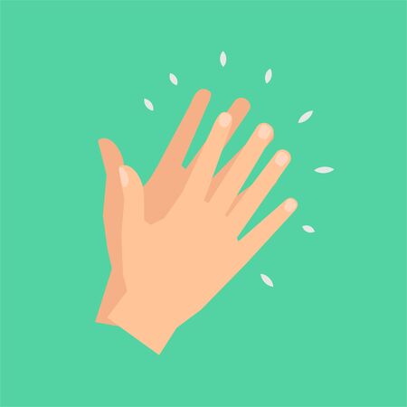 Symbol about Congratulation or Agreement Deal Business Concept. Vector Flat Applause icon.のイラスト素材