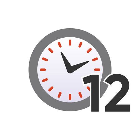 12 hours left before the final sale. Vector illustrationのイラスト素材