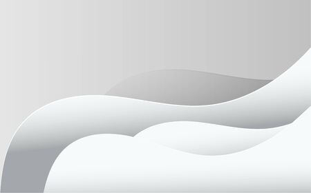 Abstract wavy vector illustration in gray color. Dynamic motion web background with waves and lines.のイラスト素材
