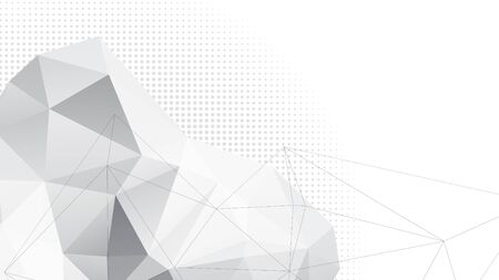 Gray abstract background for designers. Advertisement banner with shapes.の写真素材