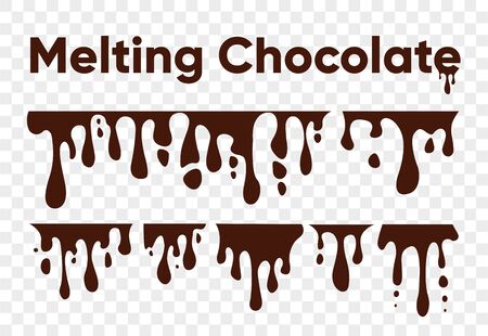 Chocolate with chocolate splashing in the middle isolated on white backgroundのイラスト素材