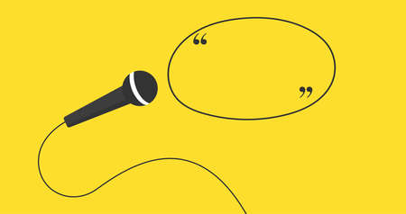 Microphone for broadcasting Web and Mobile Applications, live recording Illustration