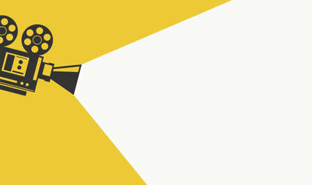 Movie time poster. Cartoon vector illustration. Cinema motion picture. vectorのイラスト素材