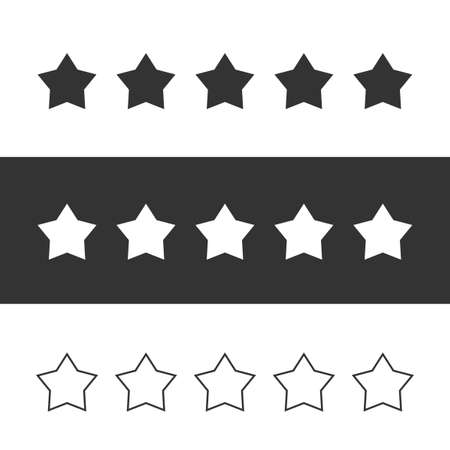 Vector five stars isolated. Customer feedback concept.のイラスト素材