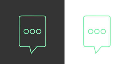 Neon chat icon collection flat design.Texting symbol. Vector.のイラスト素材