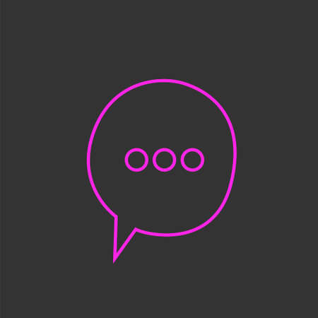 Neon chat icon collection flat design.Texting symbol.のイラスト素材