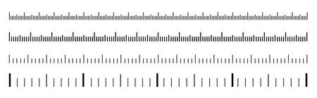 Vector set of metric rulers in flat style. Measuring.のイラスト素材