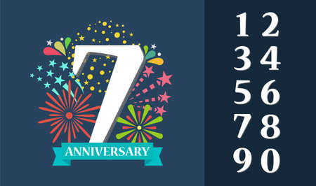 Anniversary template for banner design. Wedding floral. Stock vectorのイラスト素材