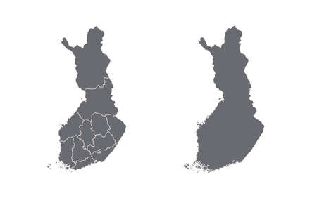 Finland map isolated on a white background.のイラスト素材
