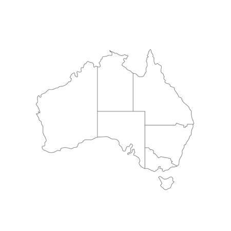 Australia map on white background. Stock vectorのイラスト素材