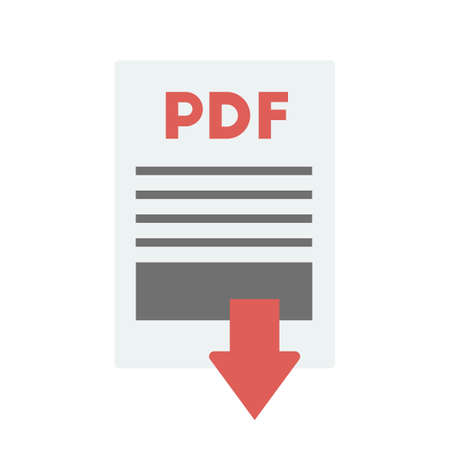 Download pdf file button isolated on whiteのイラスト素材