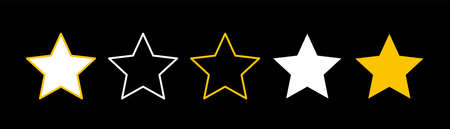Rating stars set. Feedback evaluation from worst before excellent. Quality.のイラスト素材