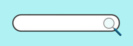 Search bar in 3d render isolated on blue background. 3d vector illustration.