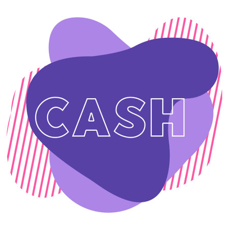 Cash sign on modern background. Vector templateのイラスト素材