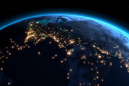 A Spaceborne View of Earth in a Breathtaking Photographの素材