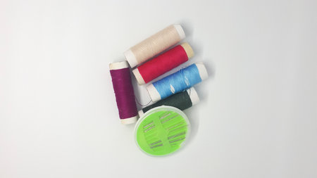 Thread and sewing needle, an inseparable unitの写真素材
