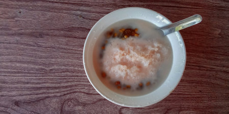 Mixed Ice, made from beans, shaved ice, and coconut milk and mixed fruit. hemp during the month of...