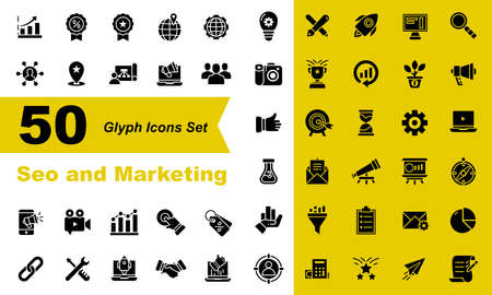 search engine icon for professional marketing and internet advertising mediaのイラスト素材