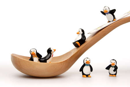 penguins on vacationの写真素材