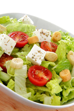 mediterranean salad whit feta end tomatoの写真素材