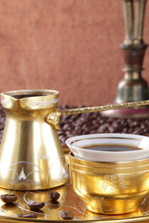 turkish coffee in the cupの写真素材