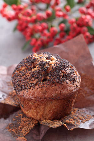 muffin with jamの写真素材